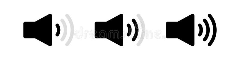 Sound level. Volume level icon set. vector illustration