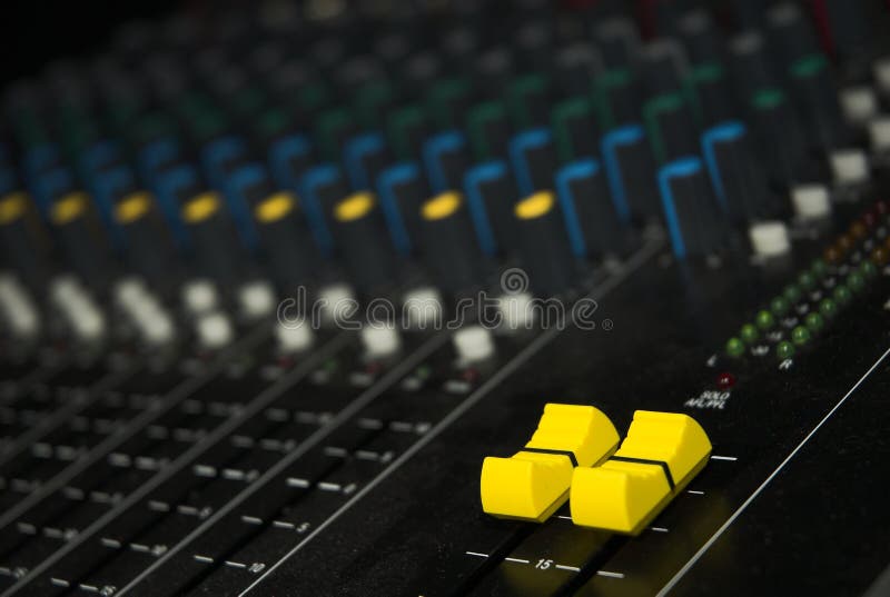 Sound mixer board stock image. Image of mixing, controls 2074859