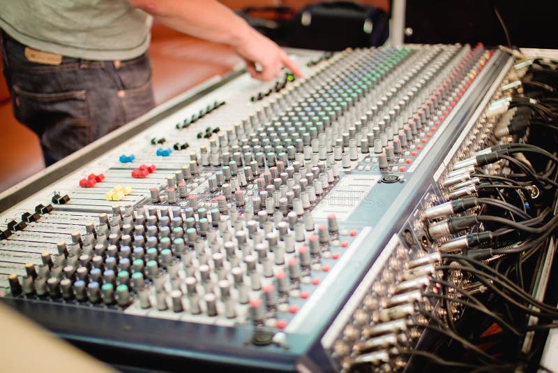 Sound mixer in concert stock image. Image of broadcast 56157919