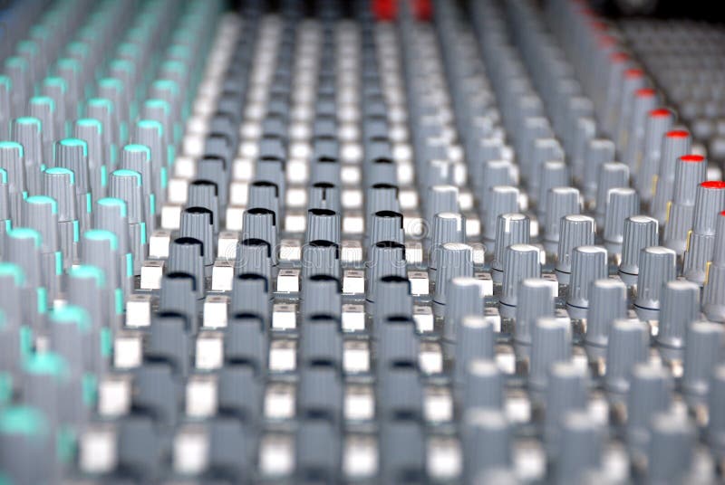 Sound mixing console. Audio, digital.