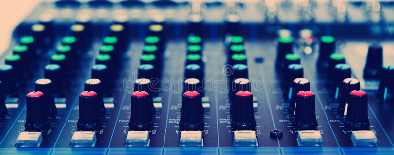 Sound music mixer control panel