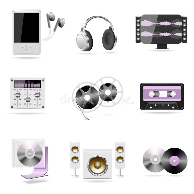Sound and music vector icon