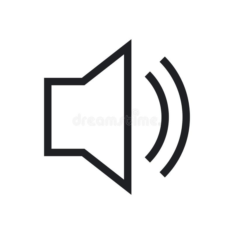 Sound Line Icon, Speaker Volume Vector Symbol, Modern Minimal Flat