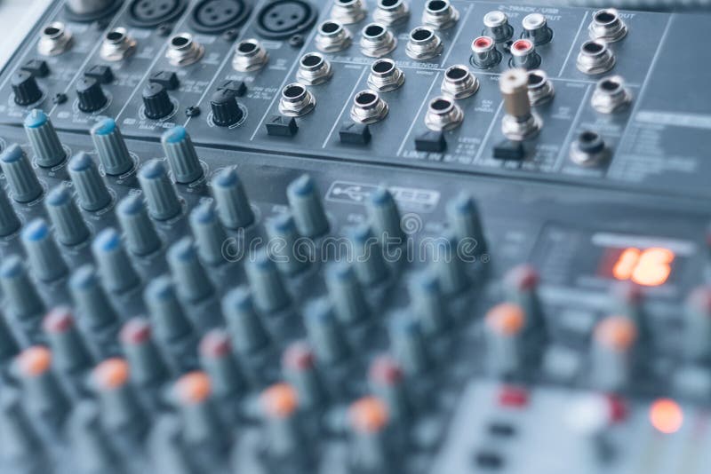 Sound recording audio production studio soundboard royalty free stock photography