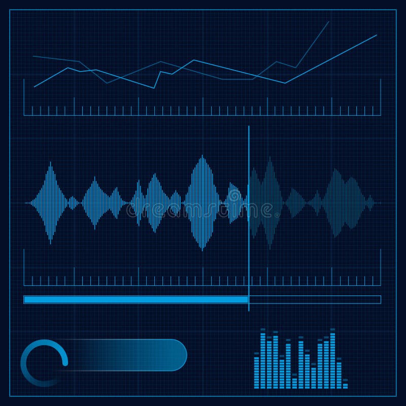 Sound reproduction design stock illustration. Illustration of note