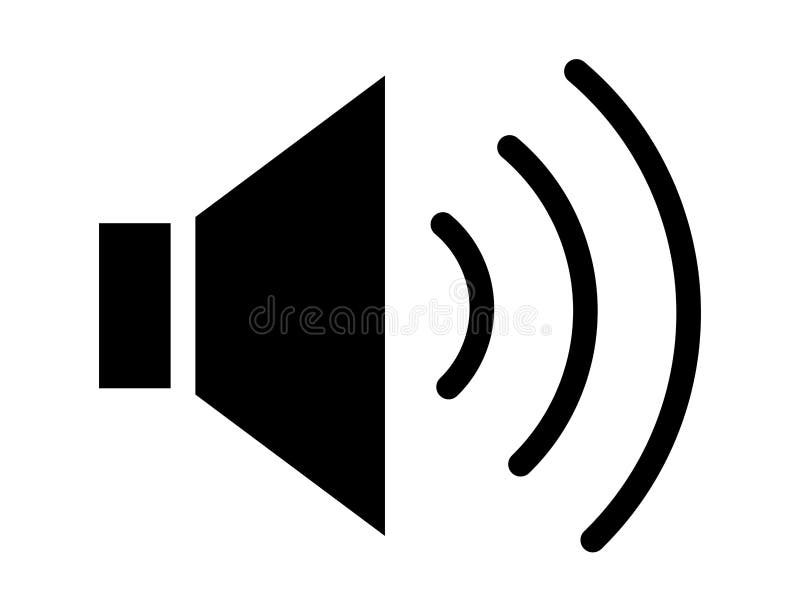 Speaker Icon Silhouette. Audio Volume, Sound Speaker Symbol Stock