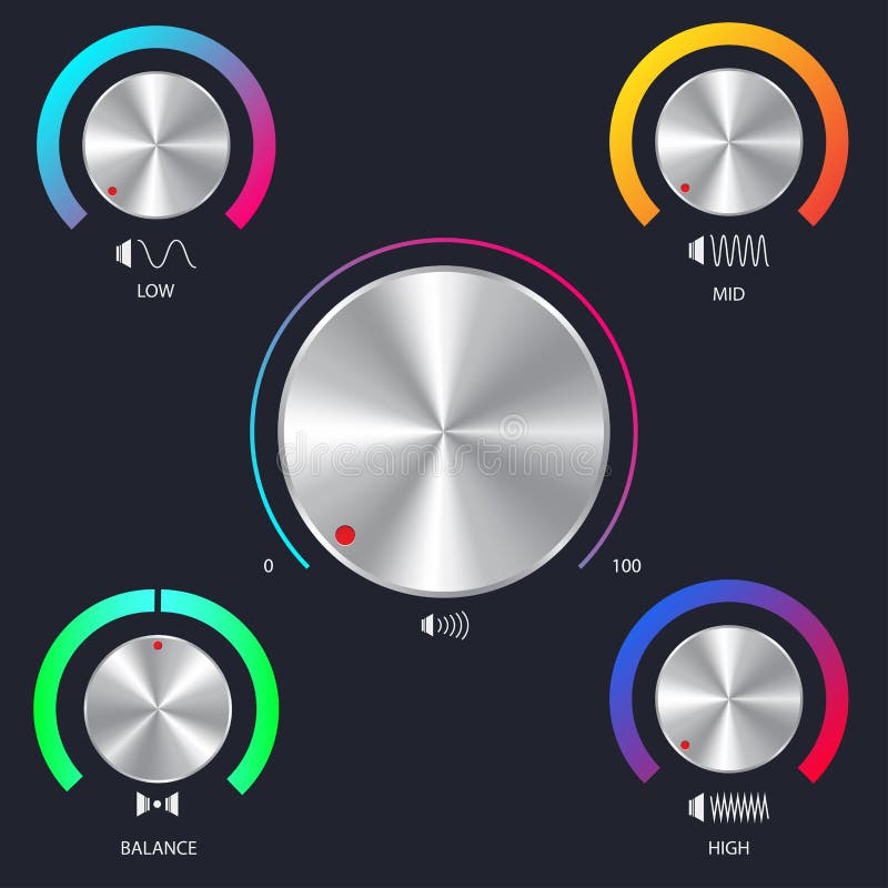 Sound volume button vector illustration