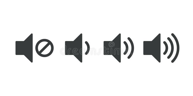 Sound Volume Control Icons. Vector Music Video Player Sound Volume Up ...