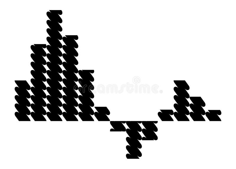 Sound wave. Audio digital equalizer technology, musical pulse vector Illustration. Voice line waveform or volume level royalty free illustration