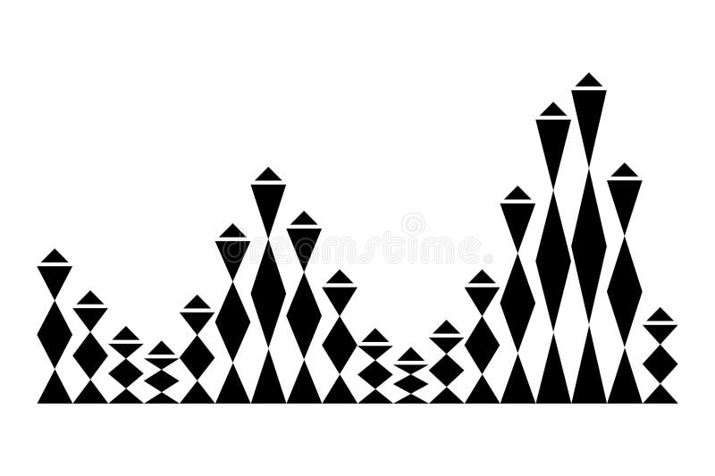 Sound wave. Audio digital equalizer technology, musical pulse vector Illustration. Voice line waveform or volume level royalty free illustration