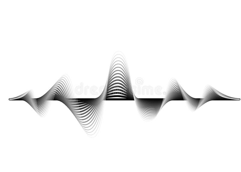 Sound wave vector background. Audio music soundwave. Voice frequency form illustration. Vibration beats in waveform