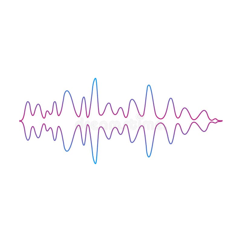 Sound Wave Vector Cartoon Icon. Vector Illustration Sound Wave on White ...