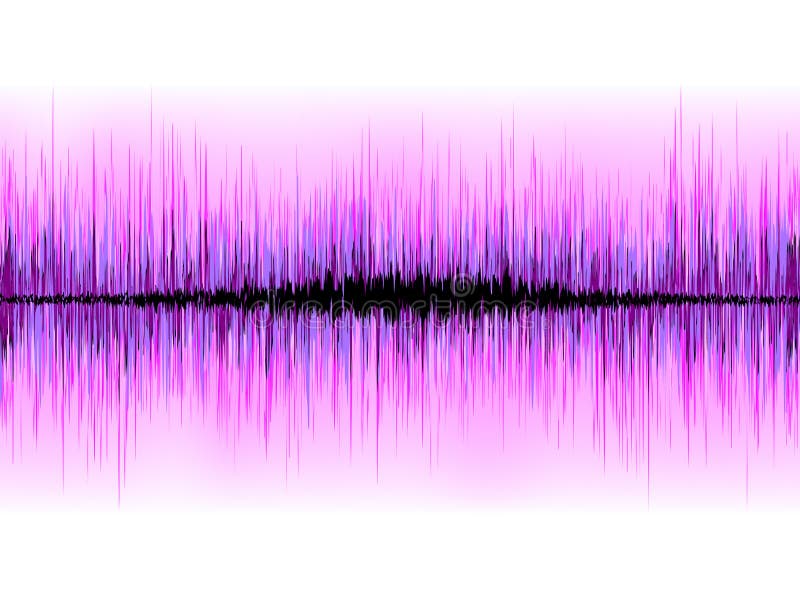 Sound waves oscillating on white background. EPS 8 royalty free illustration