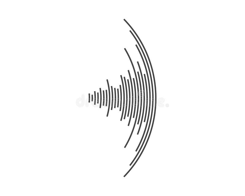 Sound waves illustration design template royalty free illustration