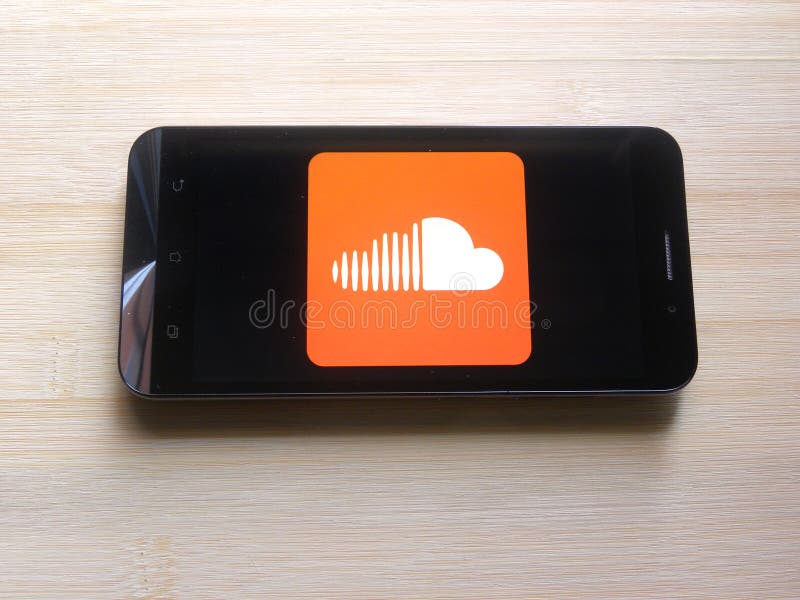 Soundcloud app imágenes de archivo libres de regalías Soundcloud app imágenes de archivo libres de regalías