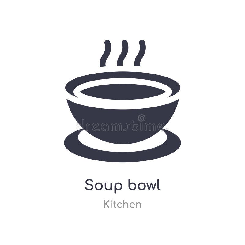 soup bowl icon. isolated soup bowl icon vector illustration from kitchen collection. editable sing symbol can be use for web site and mobile app