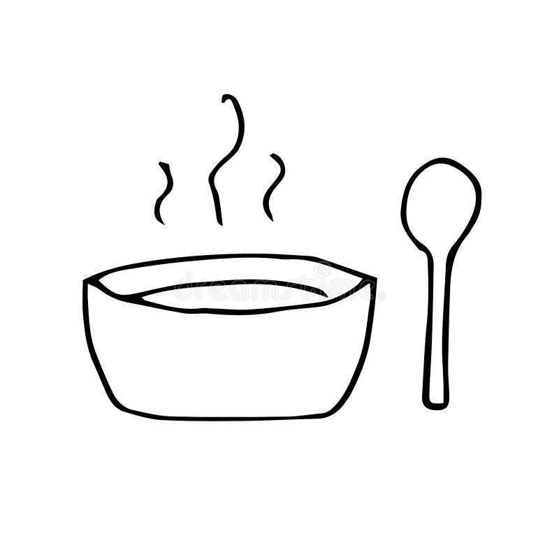 Soup Bowl Sketch Stock Illustrations – 1,370 Soup Bowl Sketch Stock ...