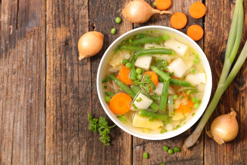 Soup with Broth and Vegetable Stock Image - Image of soup, bean: 163726485