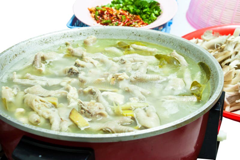 Soup with chicken royalty free stock image