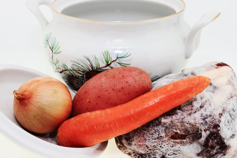 Soup ingredients stock image. Image of potato, background 15253967