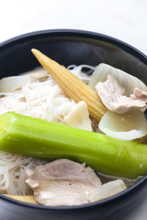Soup Pho with Vegetables and Rice Noodles Stock Image Image of nutrition, traditional 224729093