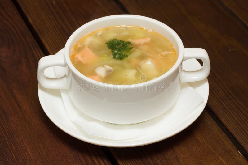 Soup with seafood