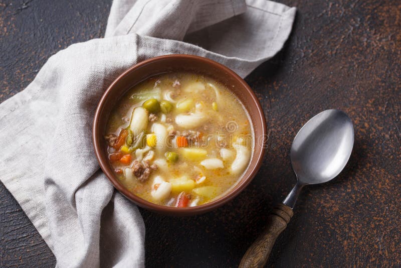Soup with Vegetable and Minced Meat Stock Image Image of meat, minced