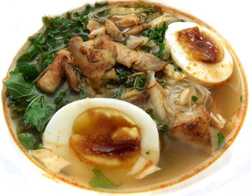 Soupe De Nouilles Asiatique De Poulet Image stock Image du nouilles
