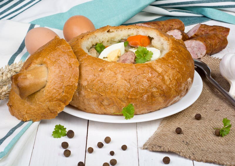 Sour rye soup stock image. Image of flour, bread, meal 52504583