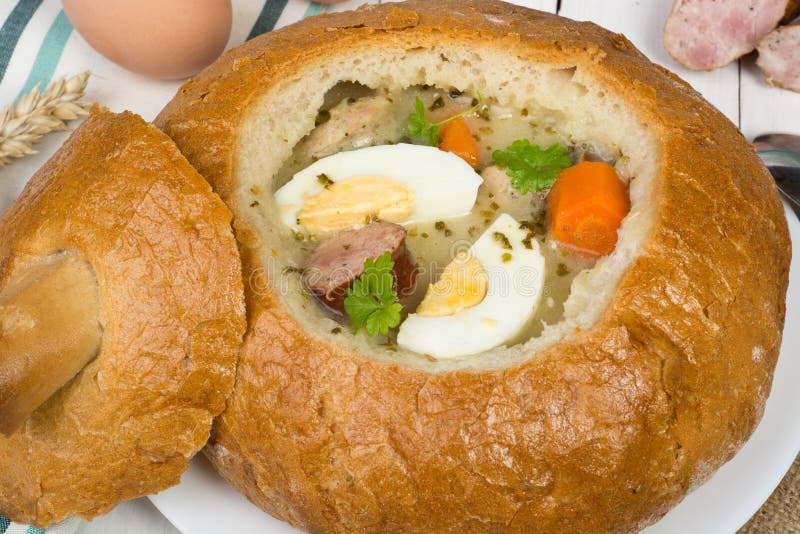 Sour rye soup stock photo. Image of boiled, food, gourmet 52504734