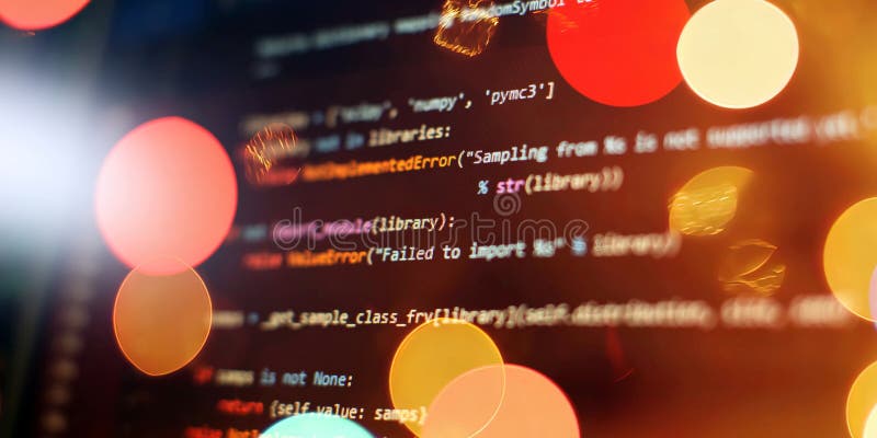 Source code photo. Technology background. Software development. royalty free stock images