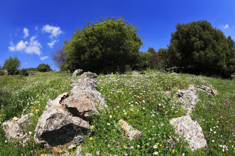 La Galilée par une claire journée de printemps images libres de droits
