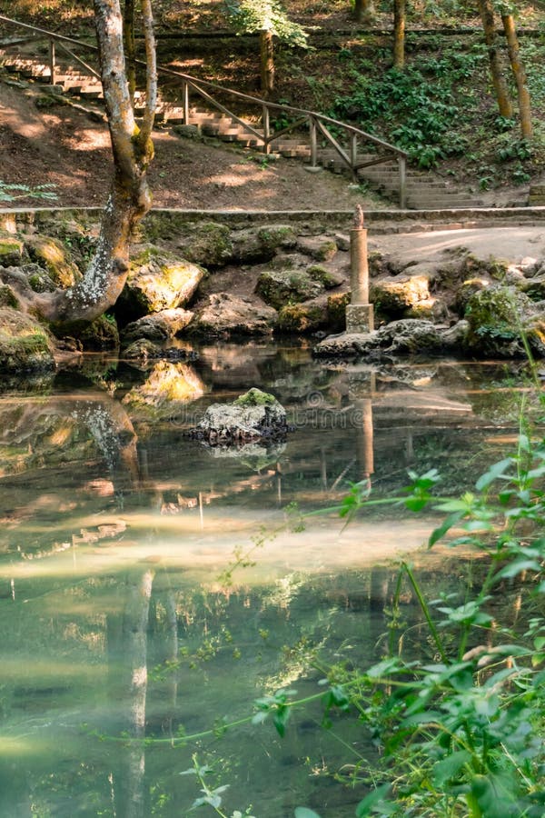 Small waterfall near the source of the Ebro river in Fontibre, Cantabrial,  Spain Stock Photo - Alamy