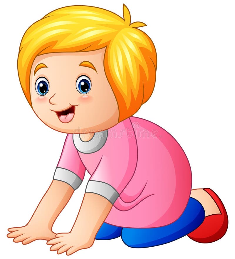 Sourire d'une chevelure blond mignon de fille illustration libre de droits Sourire d'une chevelure blond mignon de fille illustration libre de droits