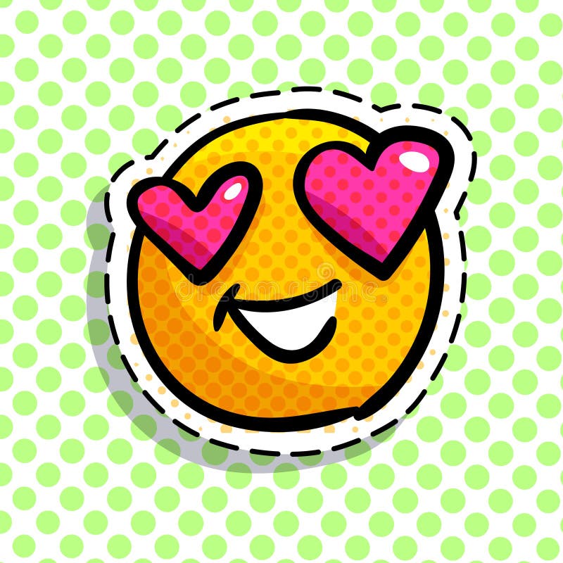 Sourire dans l'émoticône d'amour illustration libre de droits Sourire dans l'émoticône d'amour illustration libre de droits