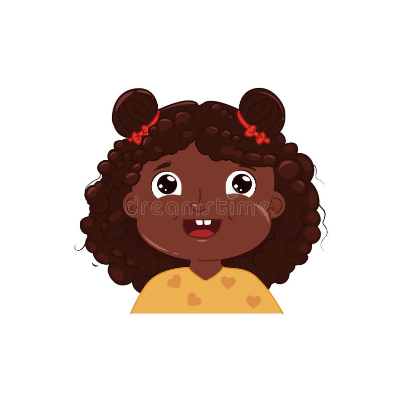 Sourire mignon de petite fille Enfant heureux d'émotion illustration stock Sourire mignon de petite fille Enfant heureux d'émotion illustration stock