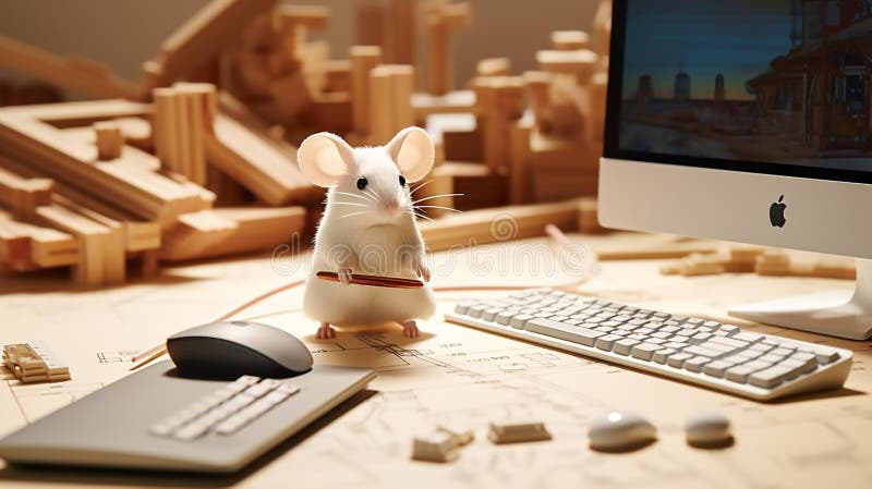 Souris élégante illustration de vecteur