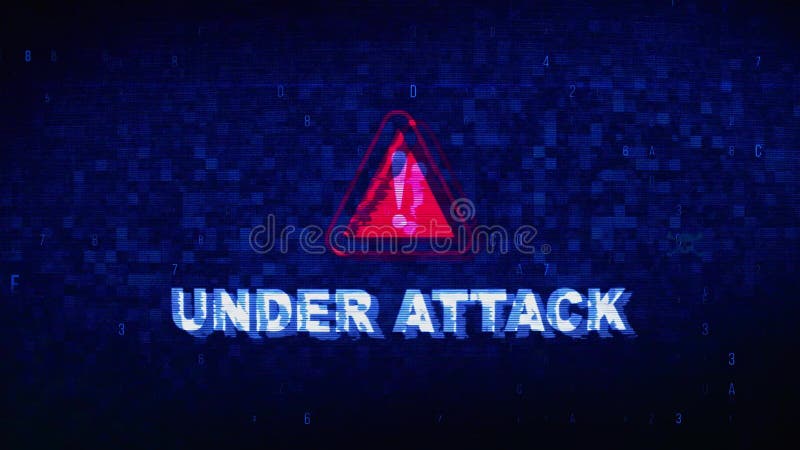 Sous l'animation des erreurs d'effet de déformation de problème de tic de bruit de Digital des textes d'attaque illustration stock