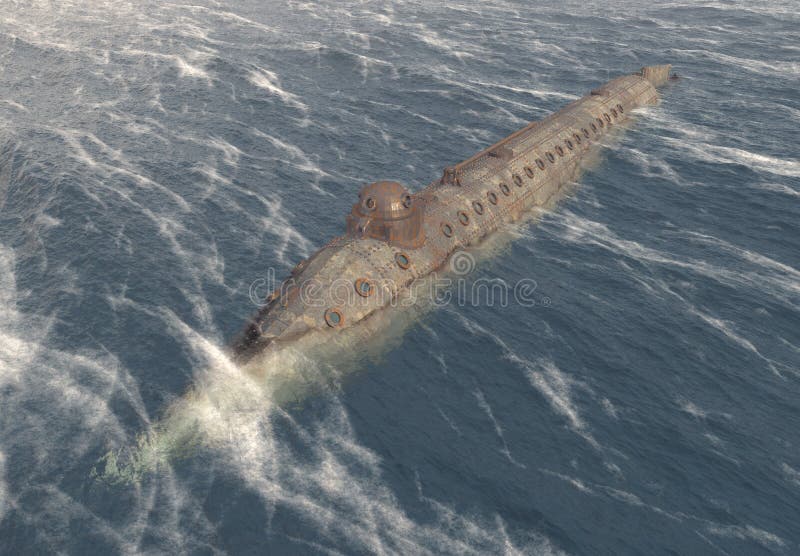 Sous-marin de la guerre civile américaine illustration libre de droits Sous-marin de la guerre civile américaine illustration libre de droits