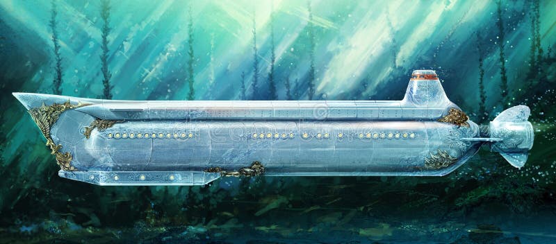 Sous-marin sous l'eau illustration libre de droits Sous-marin sous l'eau illustration libre de droits