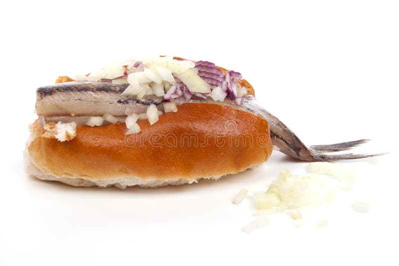 Typical Dutch Salted Herring Called Maatje Zoute Haring Stock Photos Free & RoyaltyFree Stock