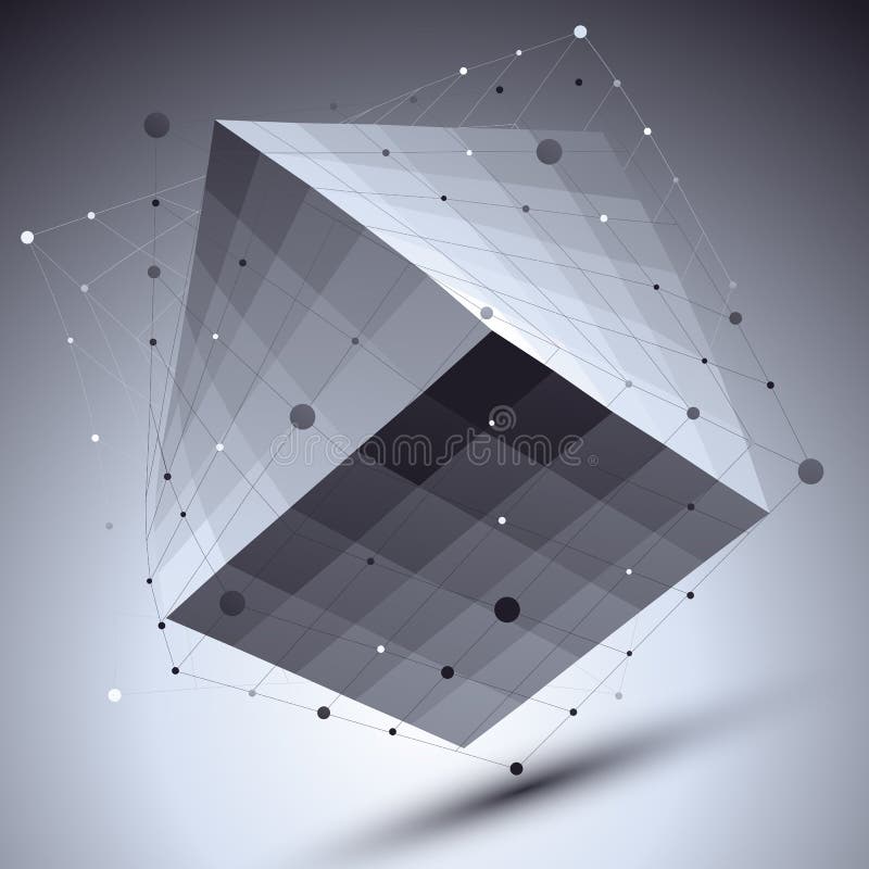 Soustrayez le vecteur carré l'objet que monochrome avec des lignes engrènent au-dessus de d illustration libre de droits Soustrayez le vecteur carré l'objet que monochrome avec des lignes engrènent au-dessus de d illustration libre de droits