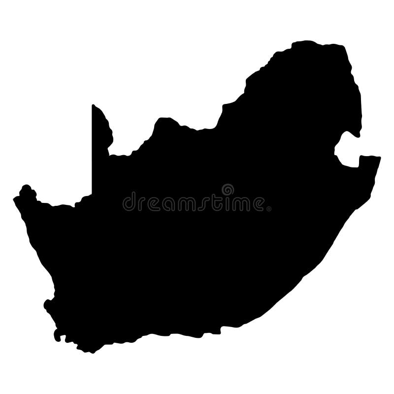 South Africa Map Silhouette Vector Stock Vector Illustration of
