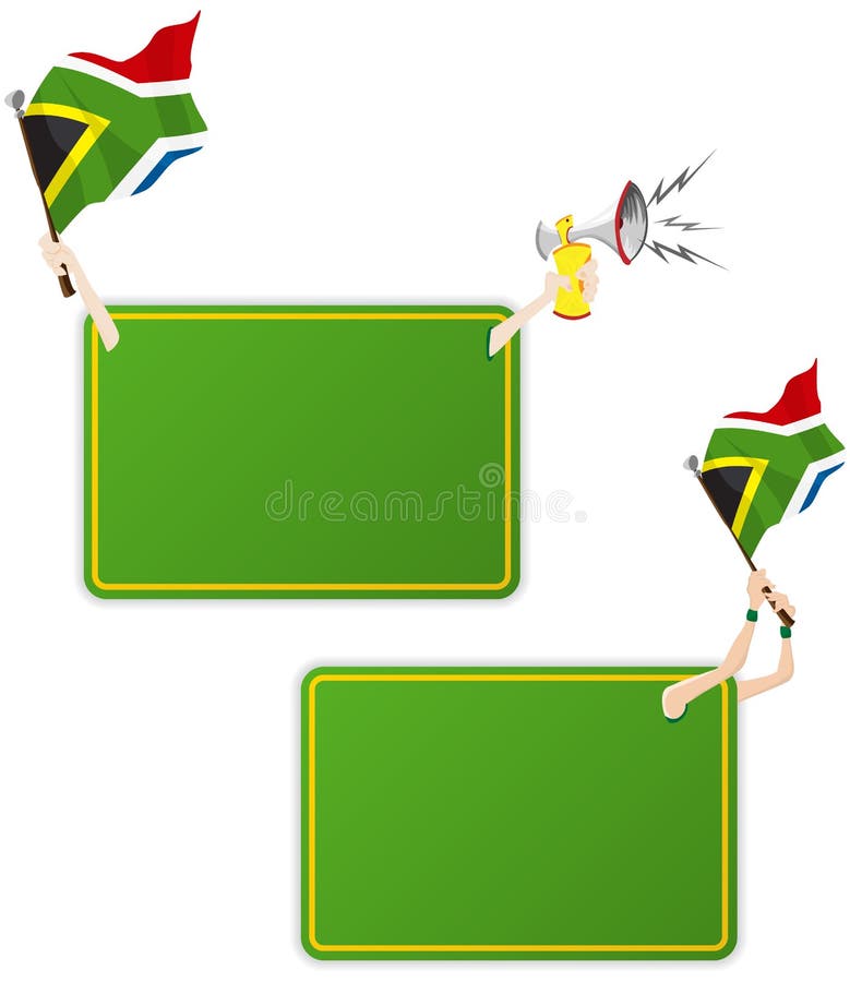 South Africa Sport Message Frame with Flag.