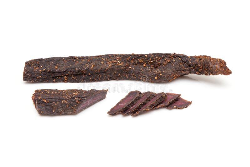 Beef Biltong stock image. Image of dried, isolated, strips - 179624965