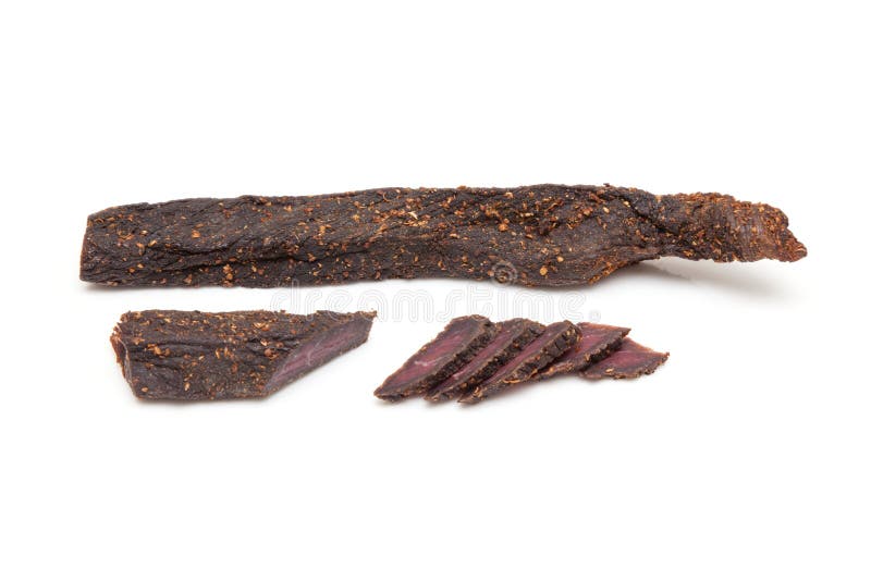 Beef Biltong stock image. Image of dried, isolated, strips 179624965