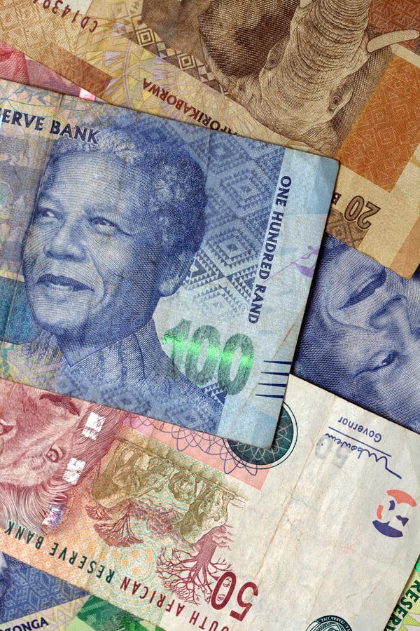 South African Currencies Rand Banknotes Stock Photo Image of bill