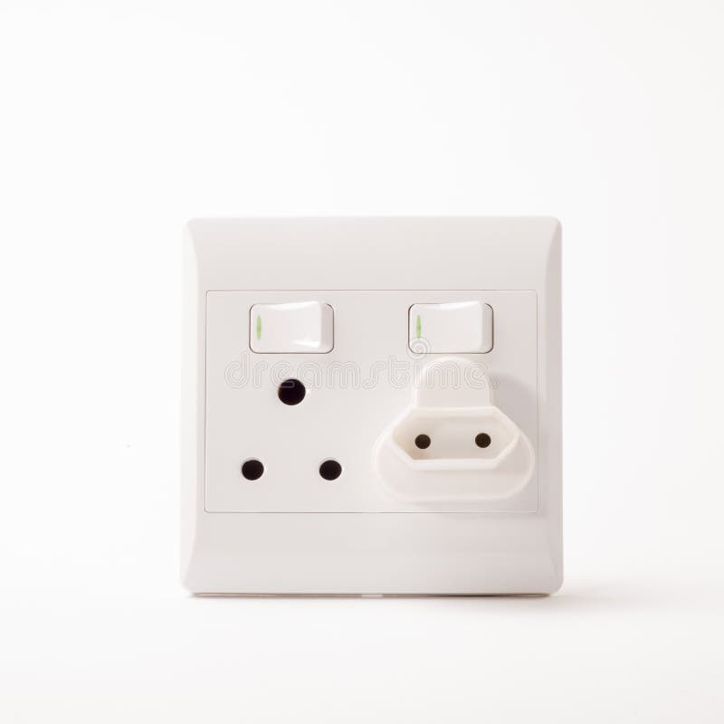 Double Wall Plug stock image. Image of electricity, three 68889259
