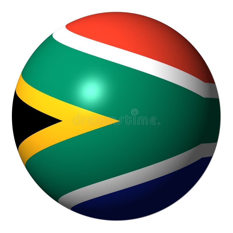 boule afrique du sud south africa ball drapeau flag Stock Illustration
