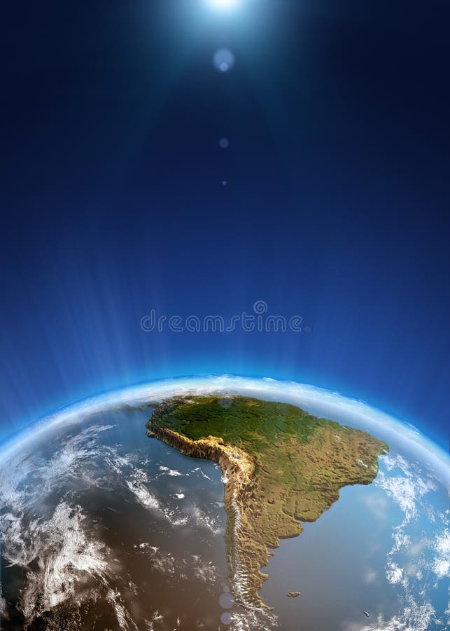 South America space view